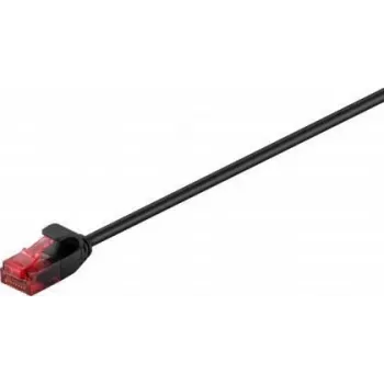 Wentronic Goobay CAT 6 ohut patch-kaapeli, U/UTP, musta, 0,25 m - kuparimateriaali (71548)