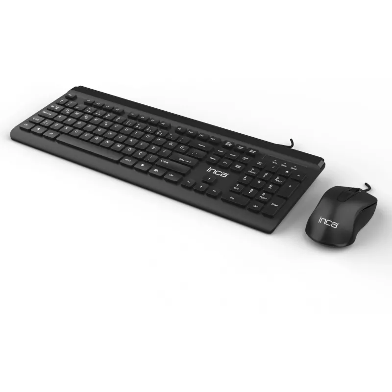 Inca IMK-377 näppäimistö hiiri sisältyy Office USB turkki musta