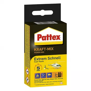 Pattex kaksikomponenttiliima Power Mix, 2 kpl × 12 g