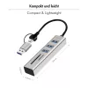 USB 3.0 -keskitin USB-A, SD/microSD-paikka, 2in1