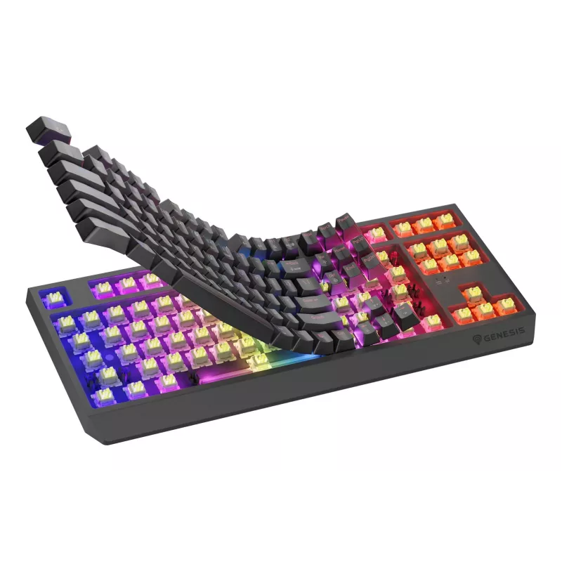 GENESIS Thor 230 TKL näppäimistö pelikäyttöön USB + RF langaton + Bluetooth QWERTY US English musta
