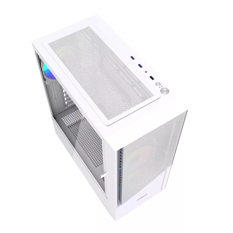 PC-kotelo Midi-Tower Fornax 4300 ATX valkoinen