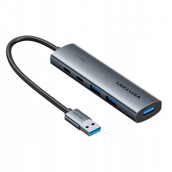 Keskitin 5-in-1 USB-A Vention 0,15 m