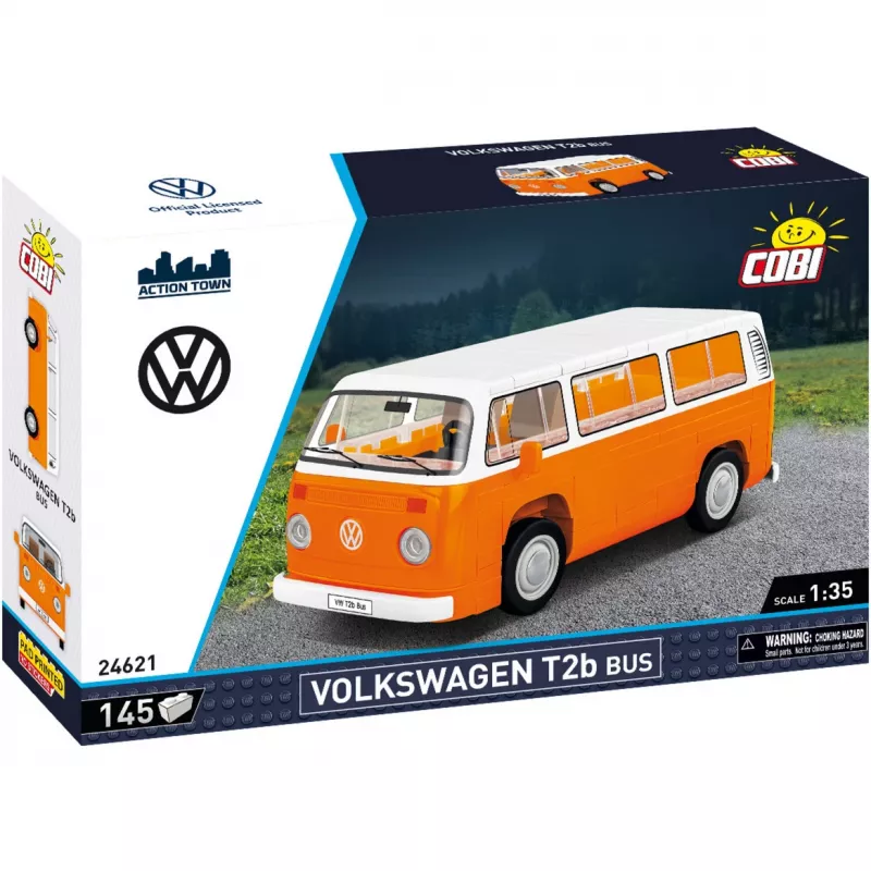 Rakennussarja Cobi Volkswagen T2b linja-auto oranssi, mittakaava 1:35, rakennussarja