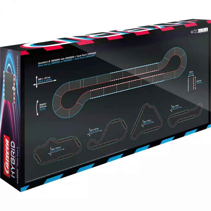 Slotcar-radan laajennuspakkaus CARRERA Hybrid Track Pack 2 laajennus / auto-setti