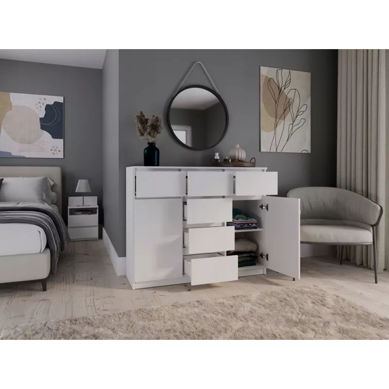 MALWA 2D6S valkoinen lipasto