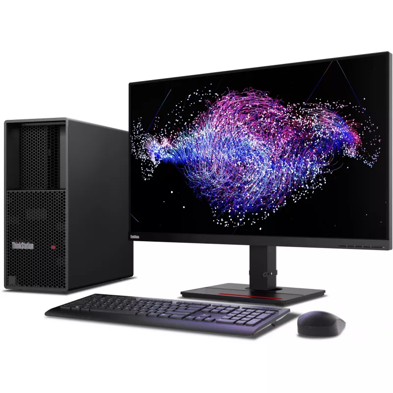 Lenovo ThinkStation P3 Tower Gen 2 Intel Core Ultra 9 285K 64 GB 1 TB SSD Windows 11 Pro työasema musta