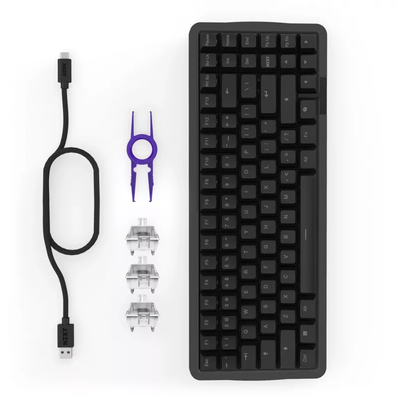 FUNCTION Elite MiniTKL, pelinäppäimistö musta, DE-asettelu, NZXT Swift