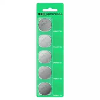Nappiparisto Green Cell CR2450 3V – litium, 5 kpl:n pakkaus