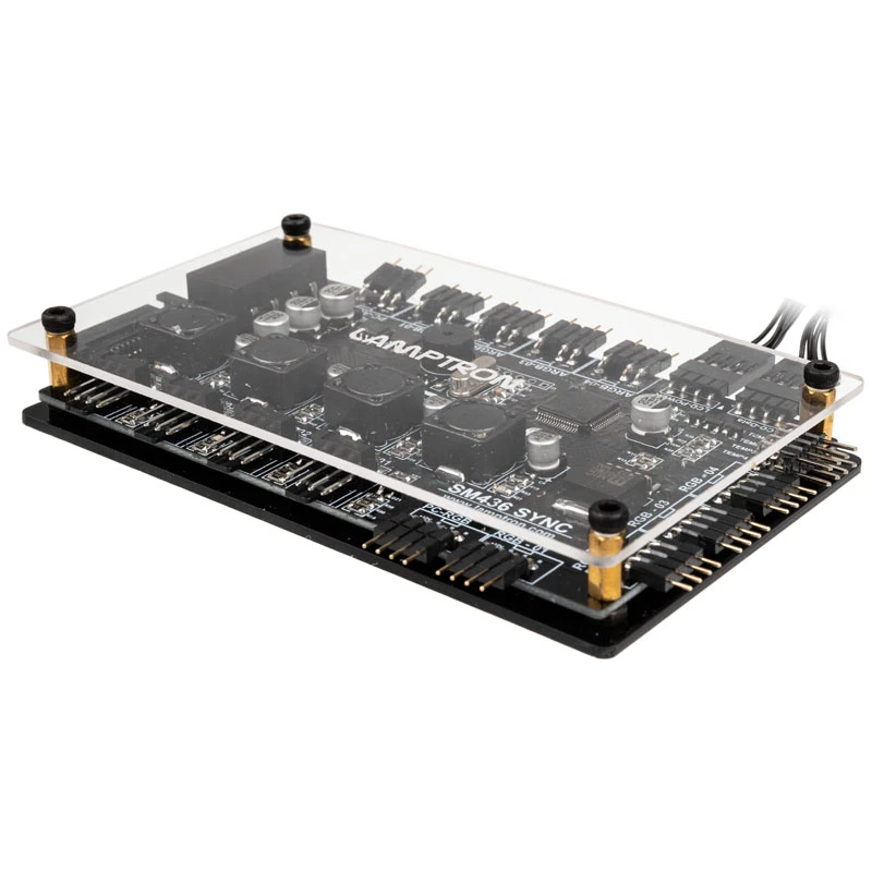 Lamptron PCI RGB -tuuletin- ja LED-ohjain SM436 Sync Edition, musta