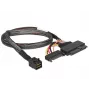 Delock kaapeli SFF-8643 uros > U.2 SFF-8639 naaras + SATA virtaliitäntä 50 cm (84819)