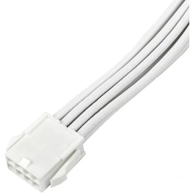 Virtalähteen jatkokaapeli SILVERSTONE PCIe 8‑pin SST-PP07E-PCI8W-V2 30 cm valkoinen