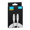 USB-C–USB-C-kaapeli IBOX IKUTC2W 2 m, USB 2.0, 3 A, valkoinen, tekstiilipunos