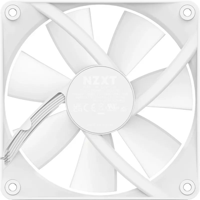 NZXT F120 RGB Core RF-C12SF-W1 120 mm kotelotuuletin, 500–1800 RPM, PWM, valkoinen