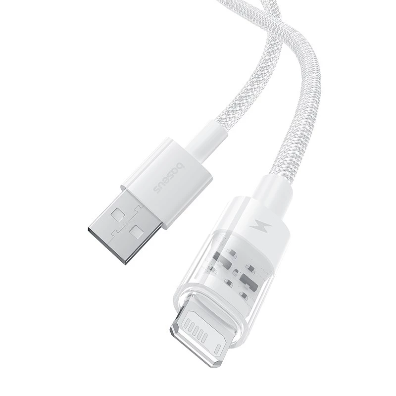 Baseus Gem USB-IP 2.4A pikalatauskaapeli 2 m valkoinen