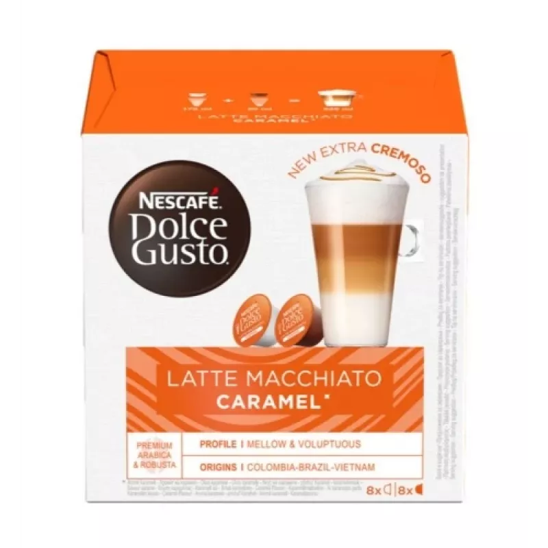 Nescafe Dolce Gusto Caramel Latte Macchiato kahvi, 16 kapselia