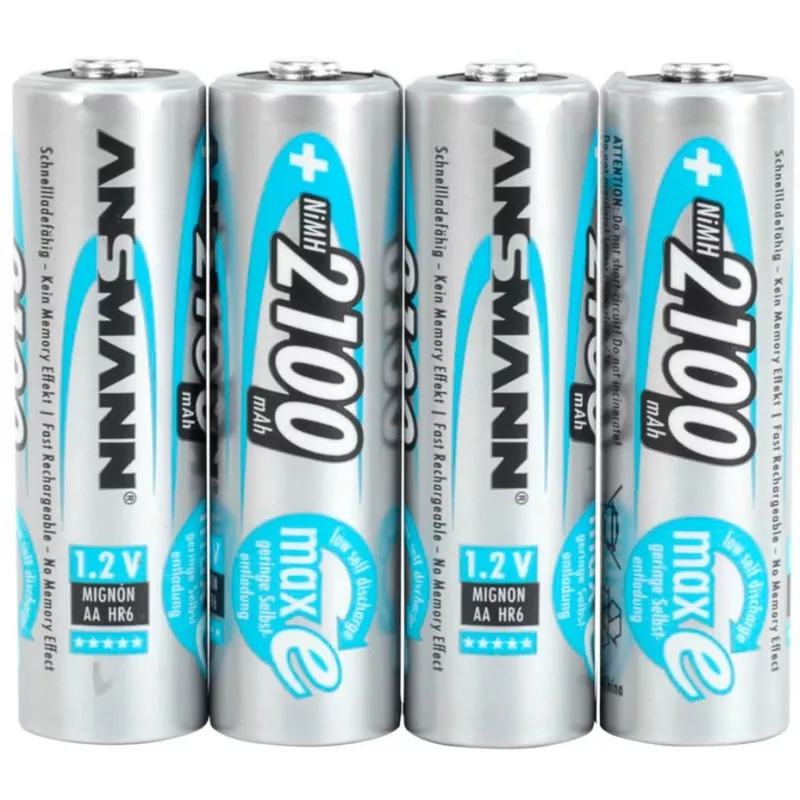 1x4 Ansmann maxE NiMH ladattava akku Mignon AA 2100 mAh 5035052