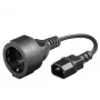 Microconnect PE130075 virtajohto musta 0,23 m C14-liitin