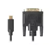 Videokaapeliadapteri LANBERG CA-CMDV-10CU-0030-BK, USB Type-C – DVI-D, 3 m, musta