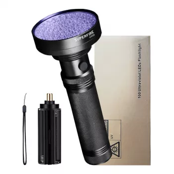 Taskulamppu Superfire UV06 ultraviolettivalo 395nm IP46 käsivalaisin