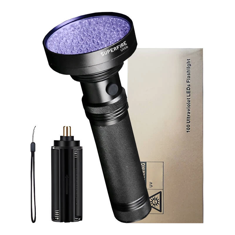 Taskulamppu Superfire UV06 ultraviolettivalo 395nm IP46 käsivalaisin