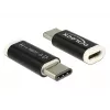 Delock - USB-sovitin - 24-pin USB-C (uros) - Micro-USB Type-B (naaras) - USB 3.1 - musta (65678)