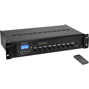 Miksausvahvistin Omnitronic MA-60P 60W 100V — 60 W ELA-miksausvahvistin 100 V lähdöllä