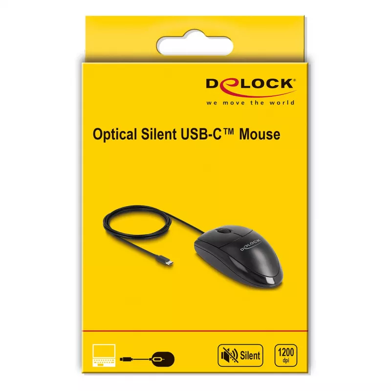 Hiiri DeLOCK 12114 USB Type-C optinen molempikätinen