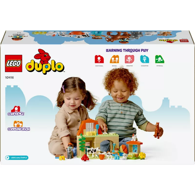 Rakennuslelu LEGO DUPLO maatilan eläintenhoitosarja 10416 — 74 osaa, 2 minihahmoa, ikä 2+