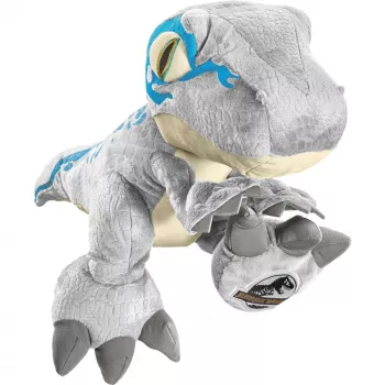 Jurassic World, sininen, pehmolelu harmaa/sininen, 48 cm