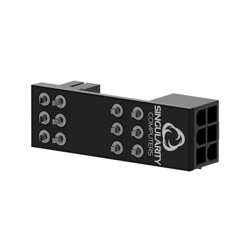 Triton Singularity Shift 6-pin PCIe 90° sovitin — kulmassa oleva PCIE-virtaliitin