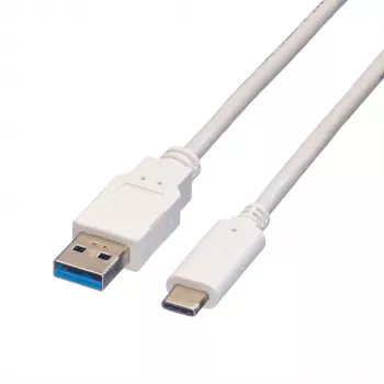 VALUE - USB-kaapeli - USB 3.0 (uros) - USB Type-C (uros) - 5 V - 900 mA - 50 cm - valkoinen (11.99.9010)