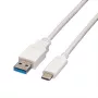 VALUE - USB-kaapeli - USB 3.0 (uros) - USB Type-C (uros) - 5 V - 900 mA - 50 cm - valkoinen (11.99.9010)
