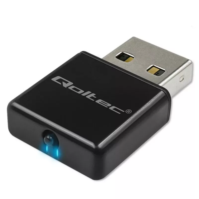 Wi‑Fi-USB-sovitin QOLTEC NANO 56986 — Mini-N, USB 2.0, 802.11n