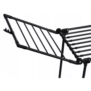 Kuivausteline PROMIS MONZA vedettävä suuri musta - taitettava vapaasti seisova, H1160mm B2600mm T6000mm