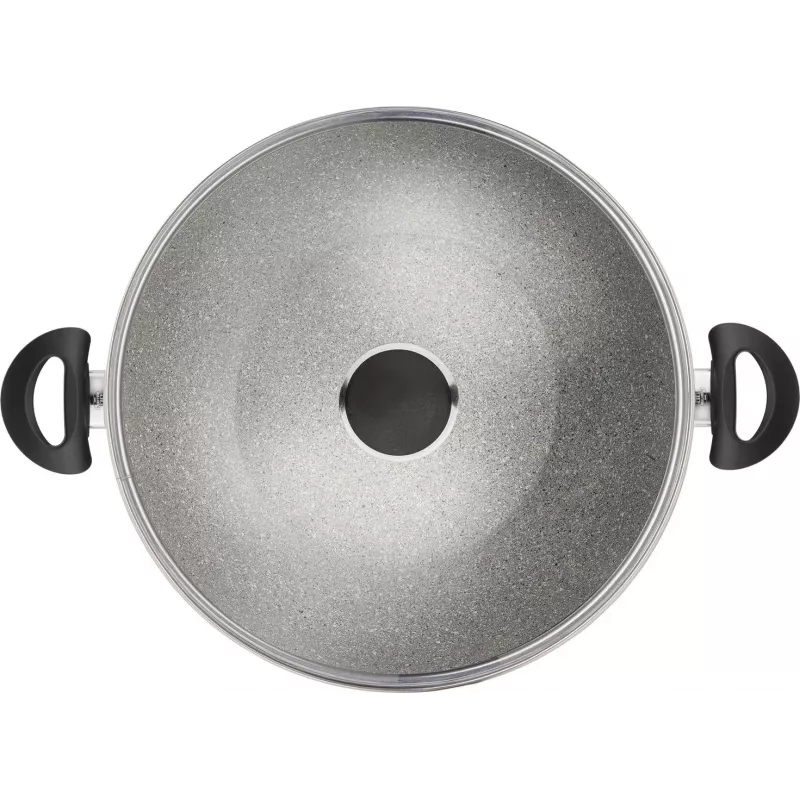 Wok-pannu Ballarini Ferrara FERR8KD.36D 36 cm, graniittipinnoite, kaksi kahvaa ja kansi