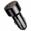 Baseus Magic CCMLC20A-01 autolaturi, 2x USB-A QC 3.0, 45 W, 6 A, jännitenäyttö, musta