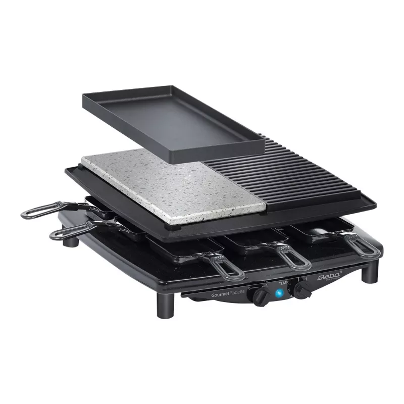 Steba RC 4 Plus Deluxe raclette-grilli, musta