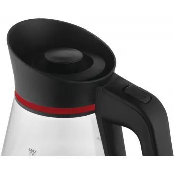 Vedenkeitin PRIME3 1,5 L 2200 W punainen läpinäkyvä