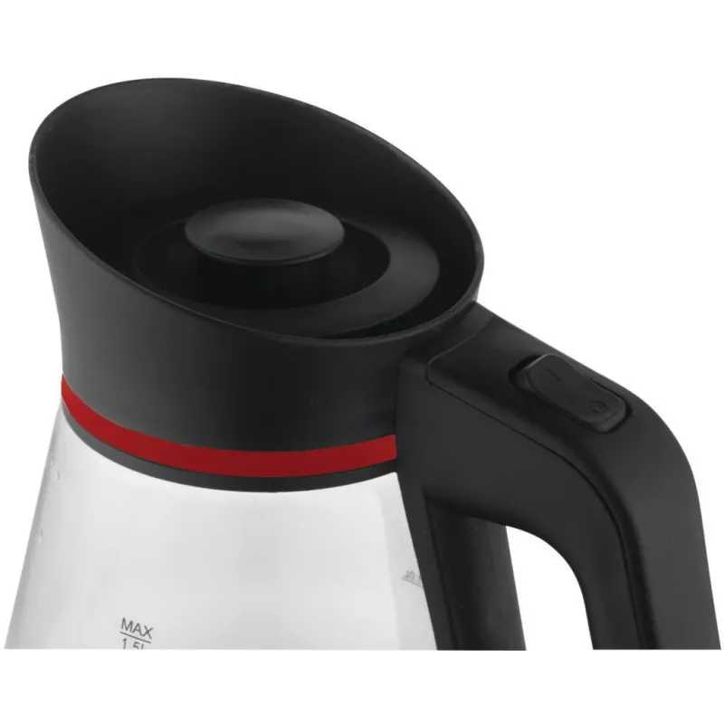 Vedenkeitin PRIME3 1,5 L 2200 W punainen läpinäkyvä