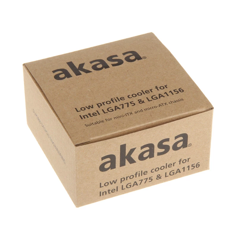 Akasa AK-CC7122BP01 matalaprofiilinen prosessorijäähdytin, LGA775/LGA1156/LGA1155, alumiini, 75 mm