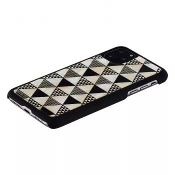 Älypuhelinkotelo iKins iPhone 11 Pro Max, musta pyramididesign, suojaava kova kuori