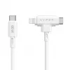 HYPER HyperJuice USB-kaapeli USB 2.0 1,5 m USB-C USB-C/Lightning valkoinen