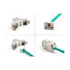 DeLOCK Keystone-moduuli 88120 litteä RJ-45 harmaa 10 kpl