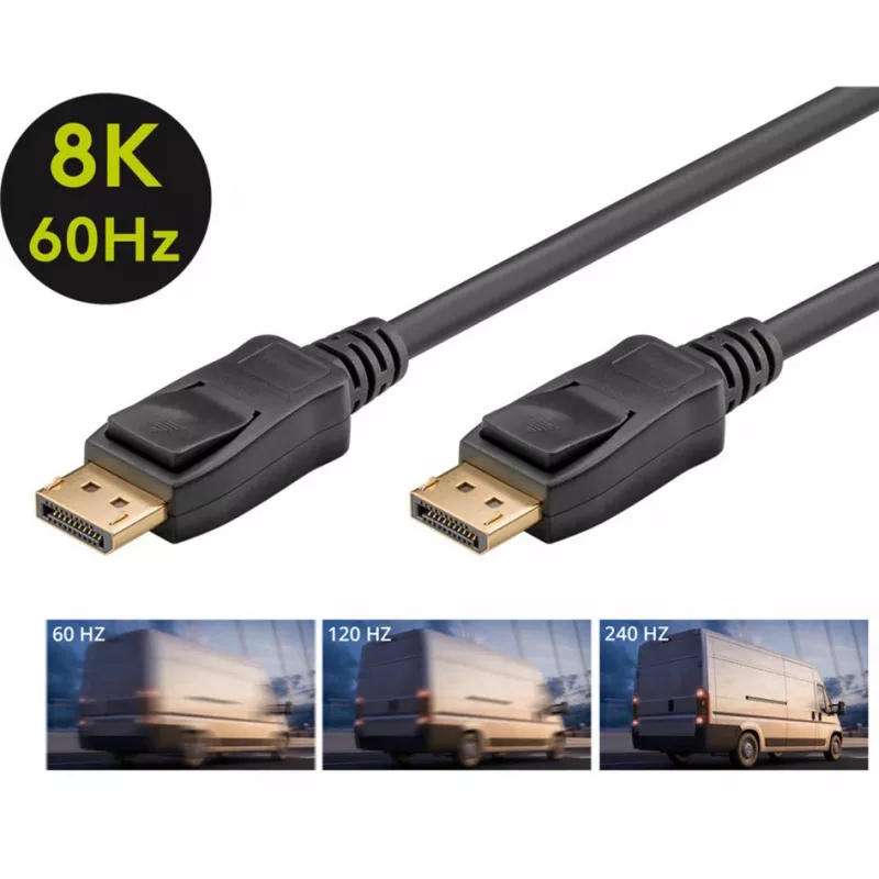 DisplayPort-kaapeli Goobay 74777 1 m musta G-Sync FreeSync