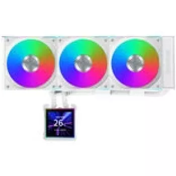 Neste-CPU-jäähdytin Lian Li HydroShift II LCD-S 360mm AiO RGB-valaistuksella ja LCD-näytöllä