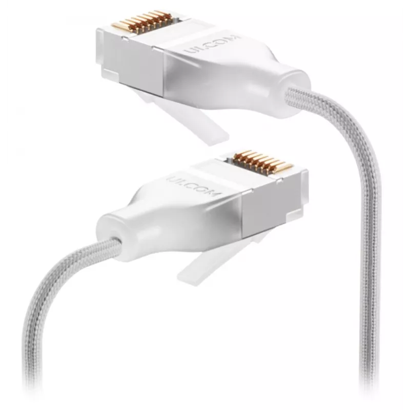 Verkkokaapeli Ubiquiti UACC-Cable-Patch-EL-C6A-12M-W RJ-45 Cat6a 12 m läpinäkyvä valkoinen