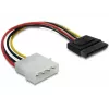 Virtakaapeli SATA HDD DeLOCK B40160100 4-pin pistoke suora 0,12 m