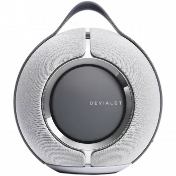 Devialet Mania vaaleanharmaa telakalla