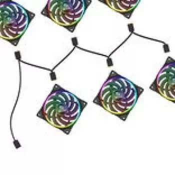 RGB-jakaja Akasa AK-CBLD13-85BK 1-6 osoitettava LED-jakokaapeli
